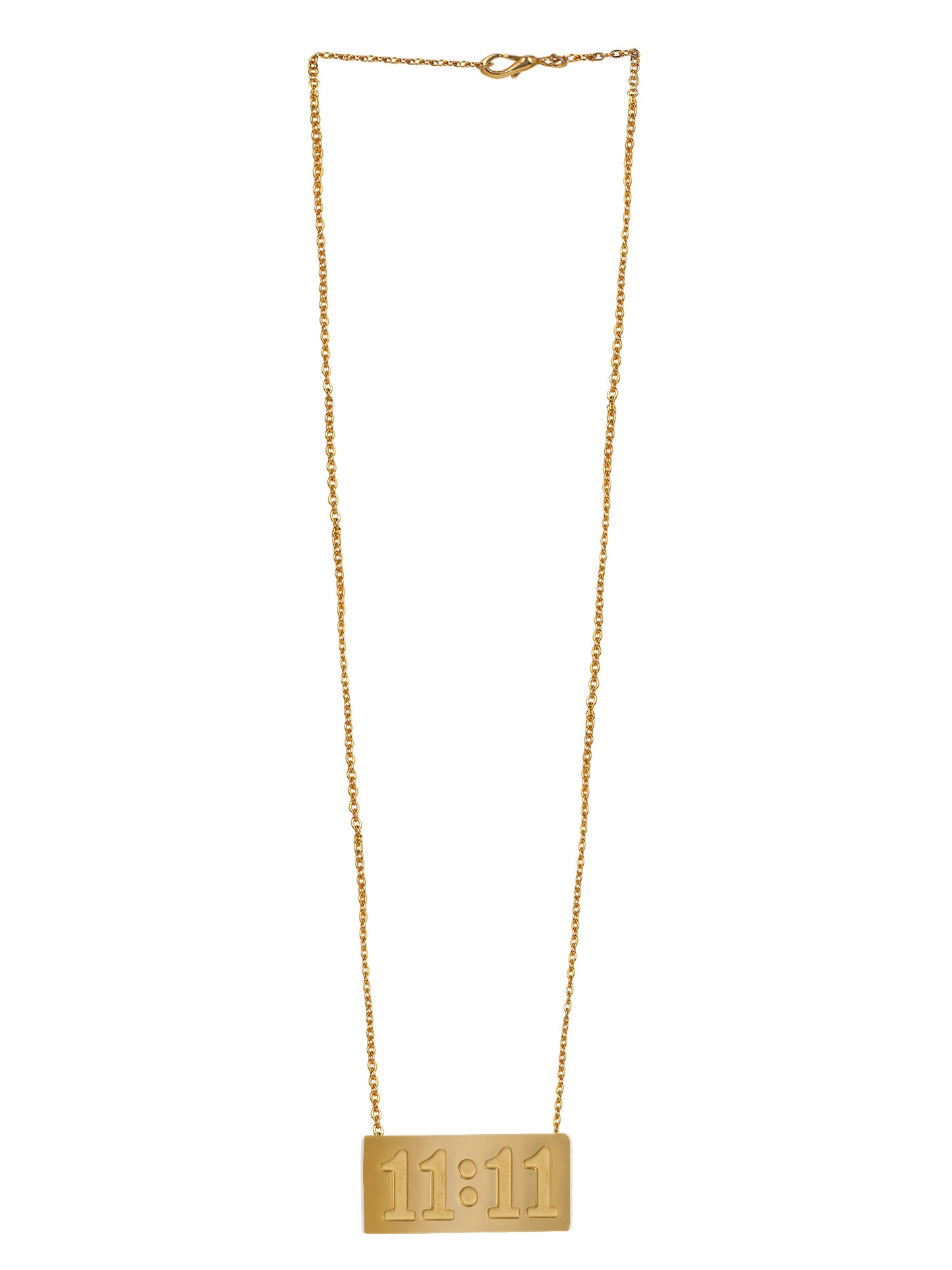✨ 11:11 Gold-Plated Pendant Necklace – Symbol of Alignment & Elegance ✨