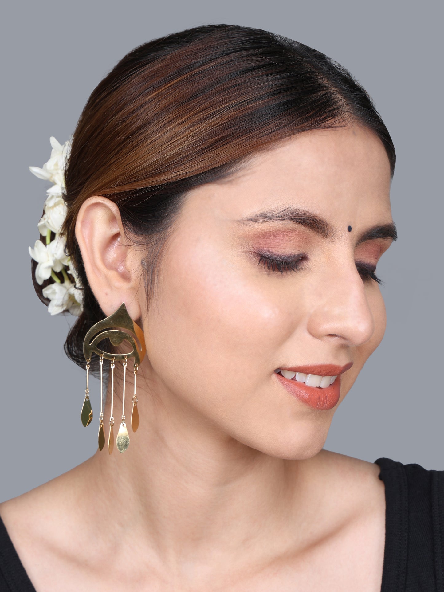 Golden Evil Eye Dangler Earrings – Protection Meets Elegance