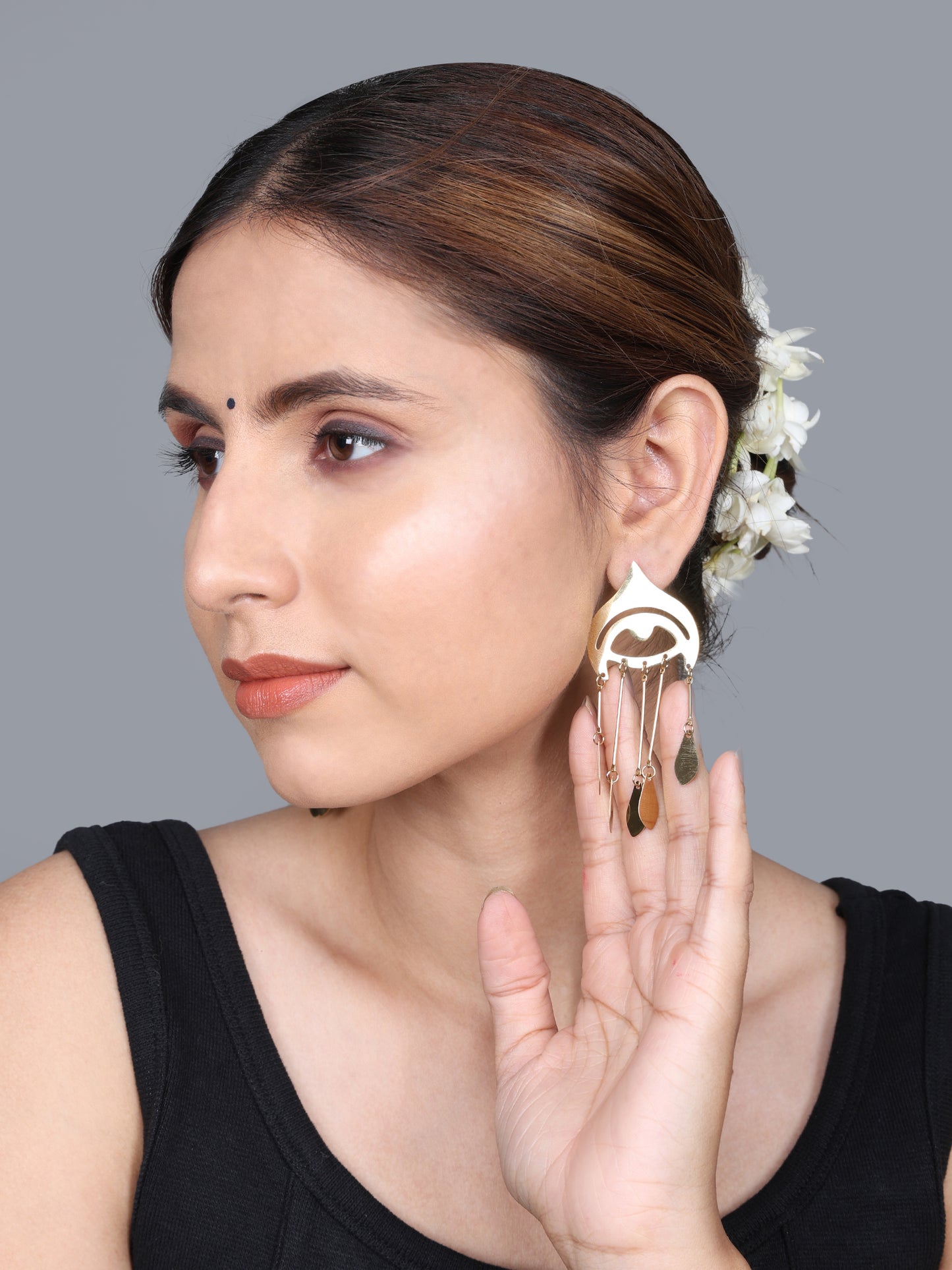 Golden Evil Eye Dangler Earrings – Protection Meets Elegance