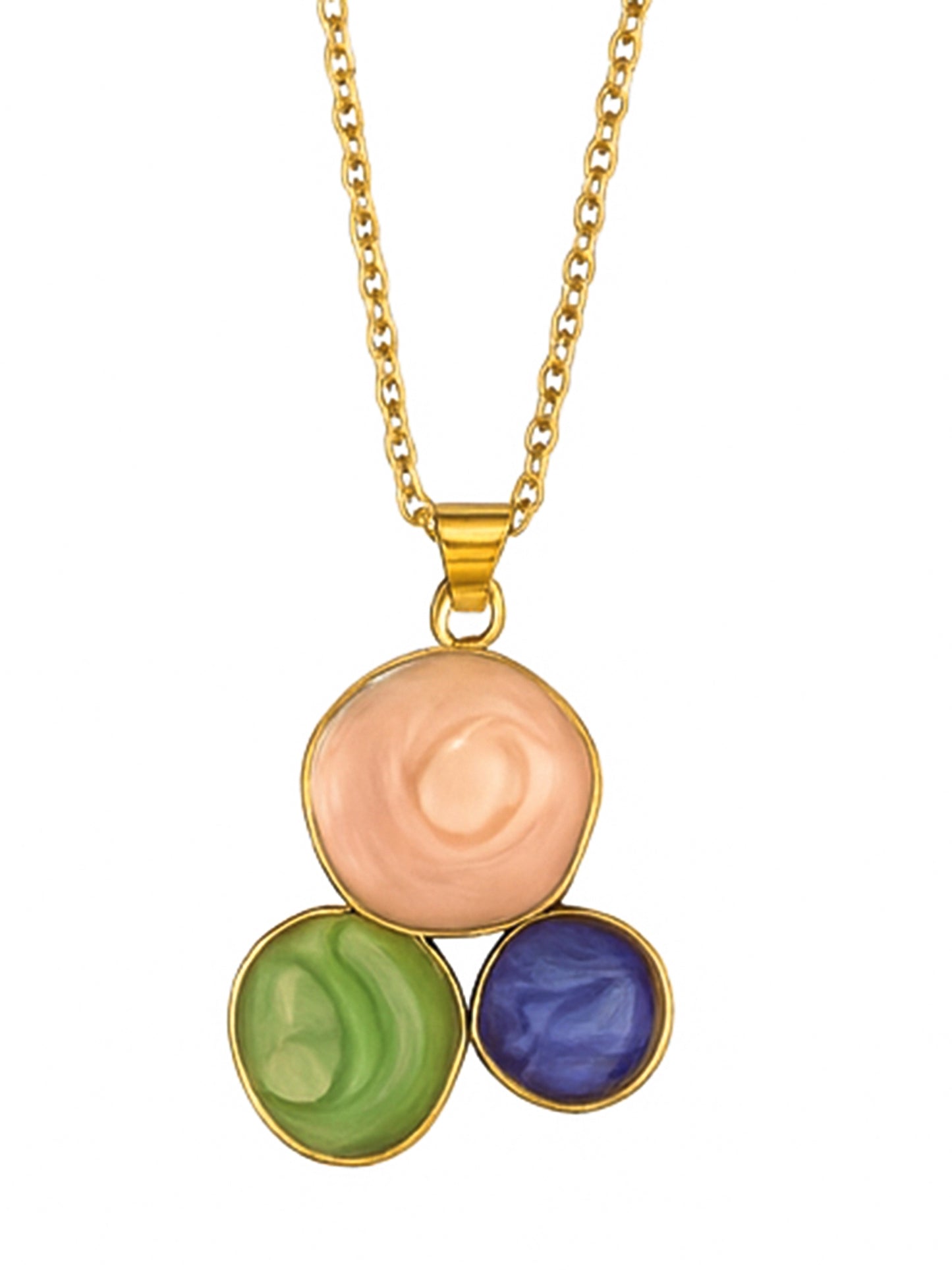 Bloom & Glow Enamel Necklace Set – Playful, Colorful & Chic