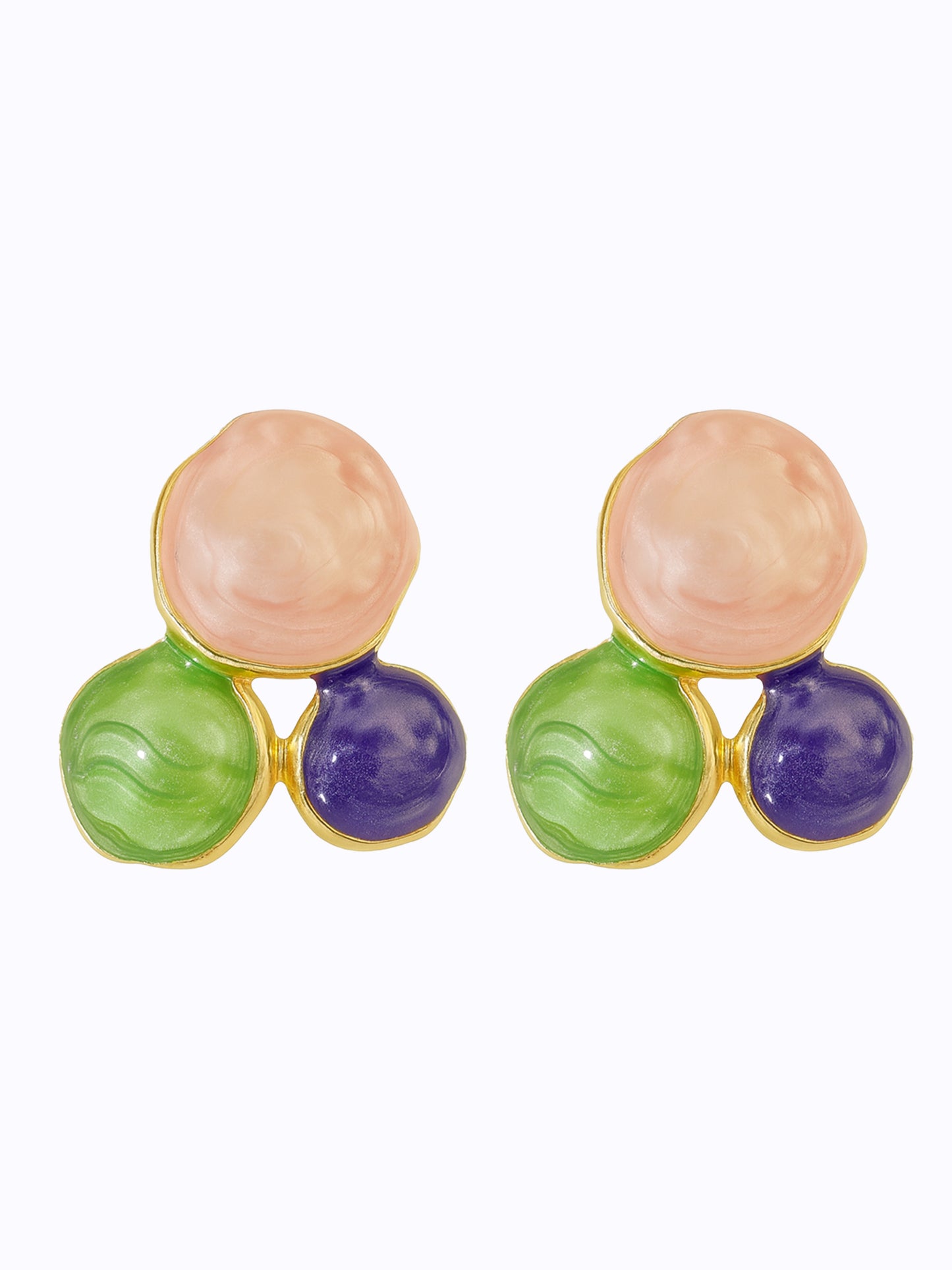 Bloom & Glow Enamel Necklace Set – Playful, Colorful & Chic