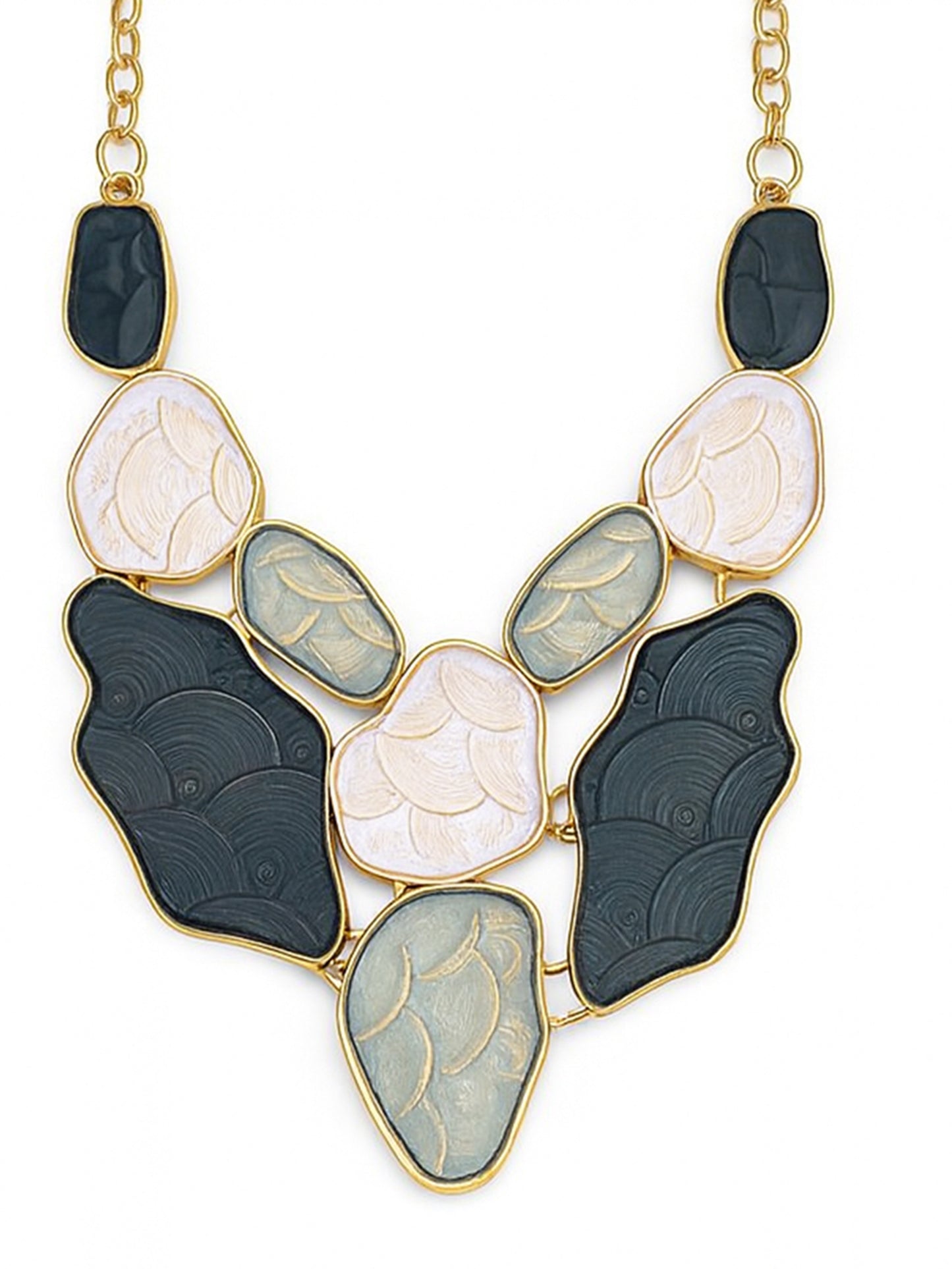 Midnight Blossom Statement Necklace Set – Bold, Artistic & Elegant
