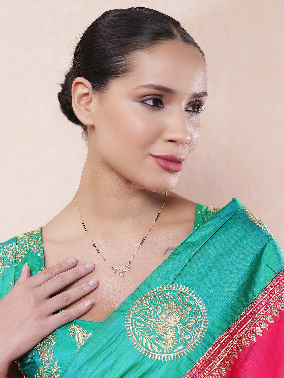 Infinity Symbol Modern Mangal sutra Design Gold