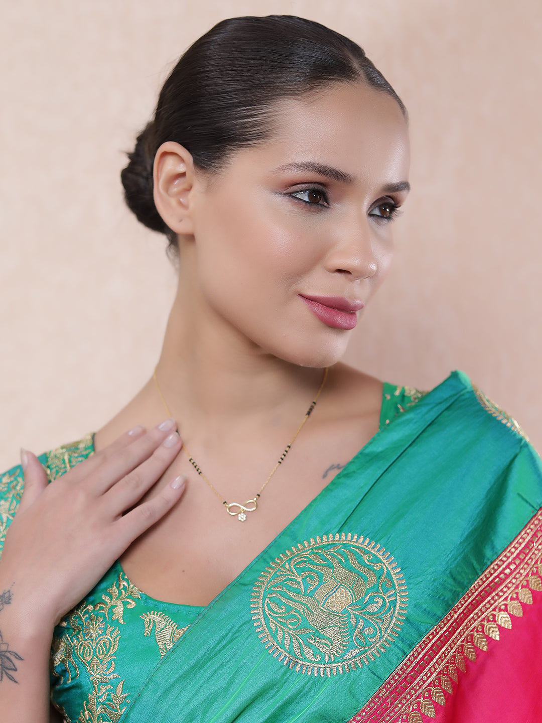 Infinity Symbol Modern Mangal sutra Design Gold