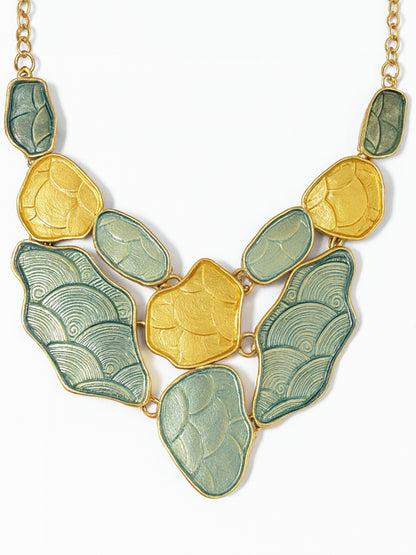 Elegant Gold & Silver Statement Necklace for Women | Designer Fashion Jewelry