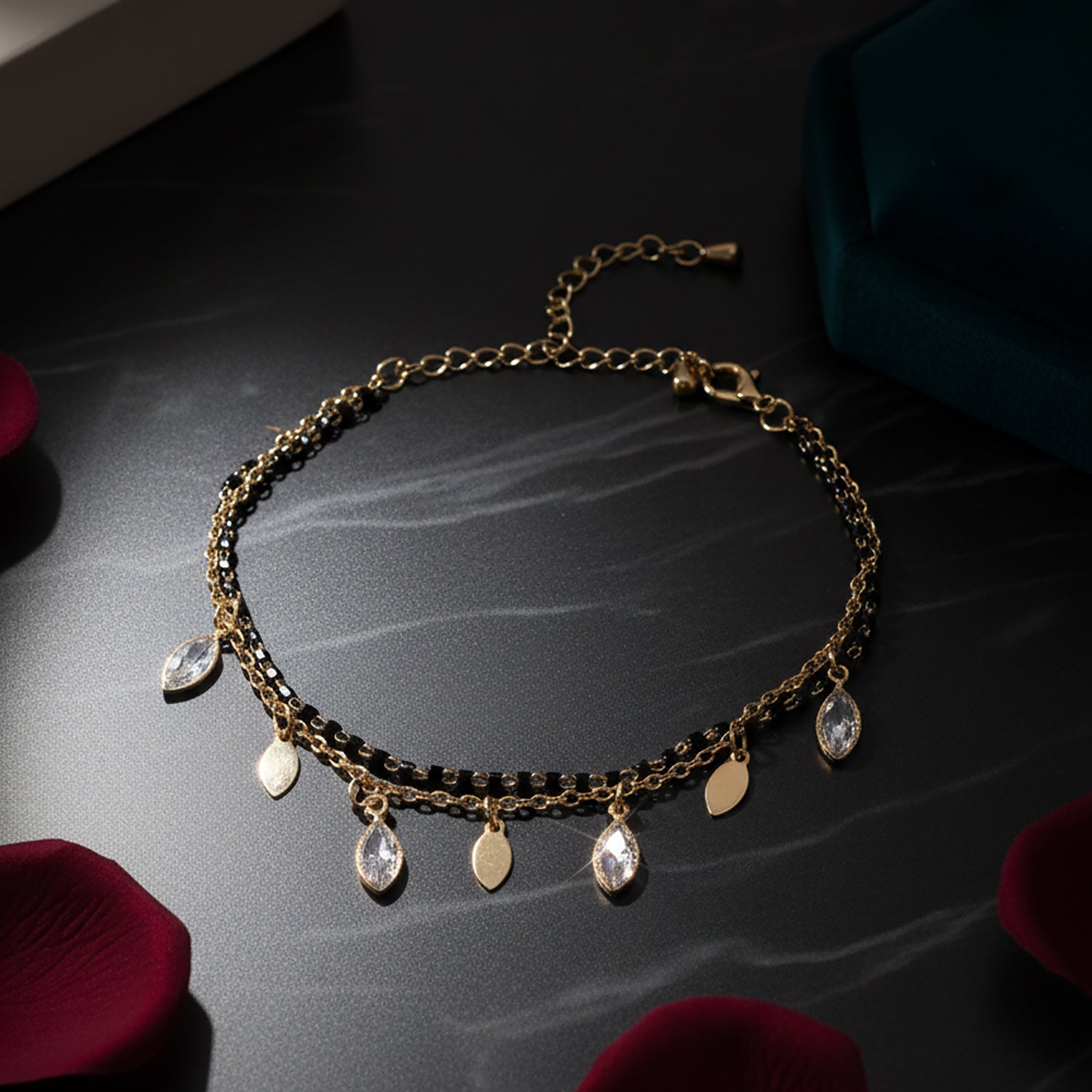 Modern mangalsutra design bracelet with charms
