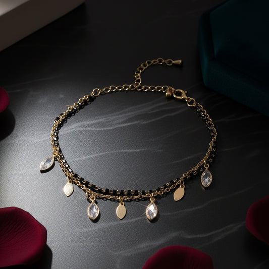 Modern mangalsutra design bracelet with charms