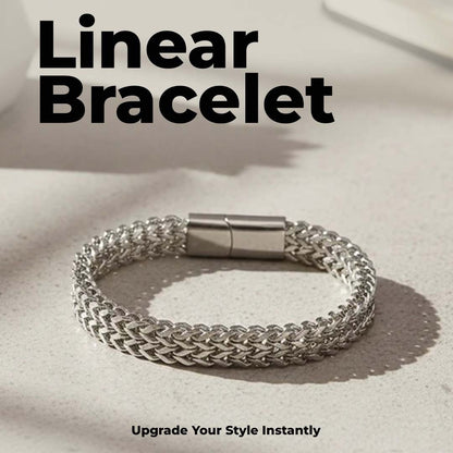 Men’s Premium Bracelet Combo – Silver Cuban, Gold Chain & Linear Bracelet (Pack of 3)