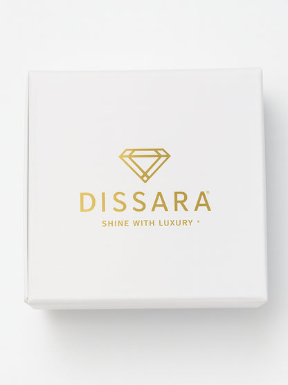 Elegant DISSARA gift box for Gold bracelet design packaging.