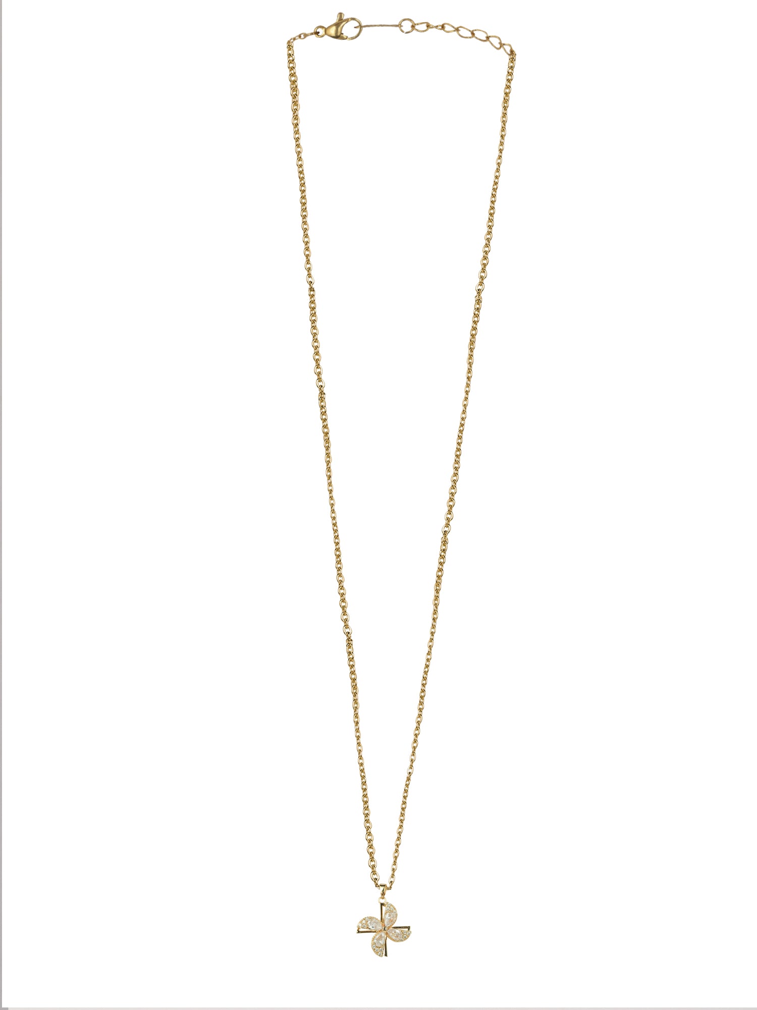 Shimmering necklace pendant designs gold charm shaped like a windspinner 