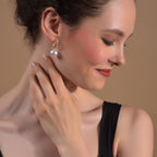 Elegant Dual Pearl Gold-Toned Drop Earrings