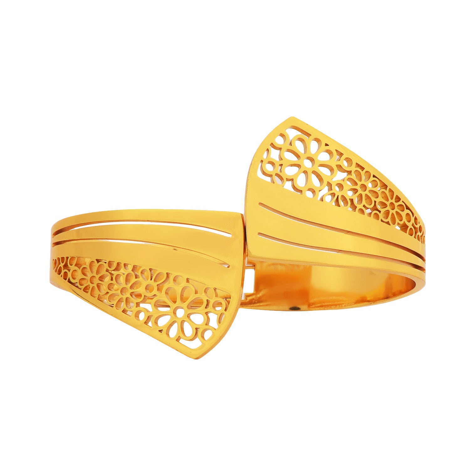 Floral Cutout Gold Bracelet