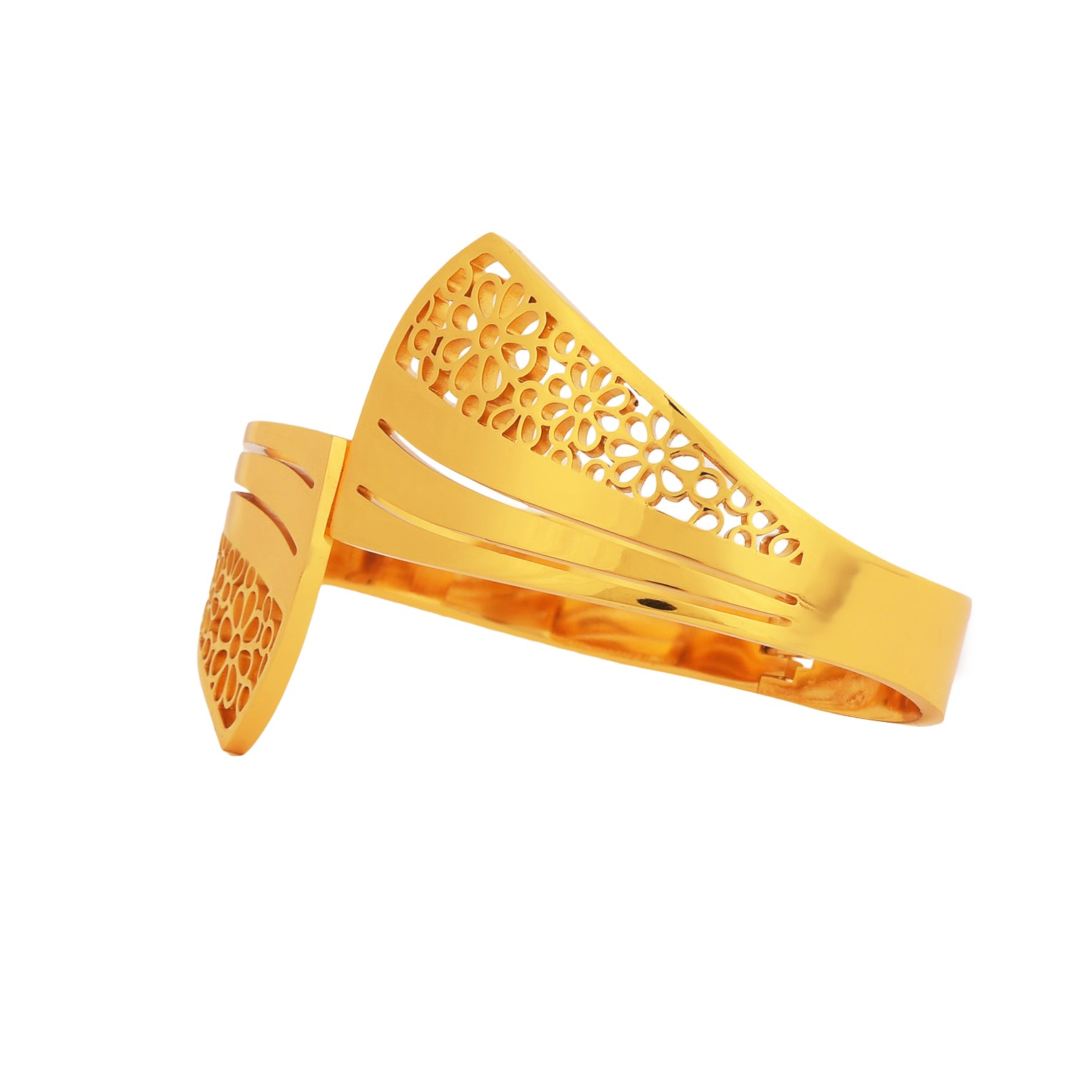 Floral Cutout Gold Bracelet