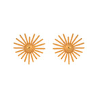 Radiant Sunburst Necklace & Earring Set in Gold Finish