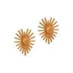 Radiant Sunburst Necklace & Earring Set in Gold Finish