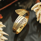 Floral Cutout Gold Bracelet