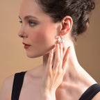 Elegant Dual Pearl Gold-Toned Drop Earrings
