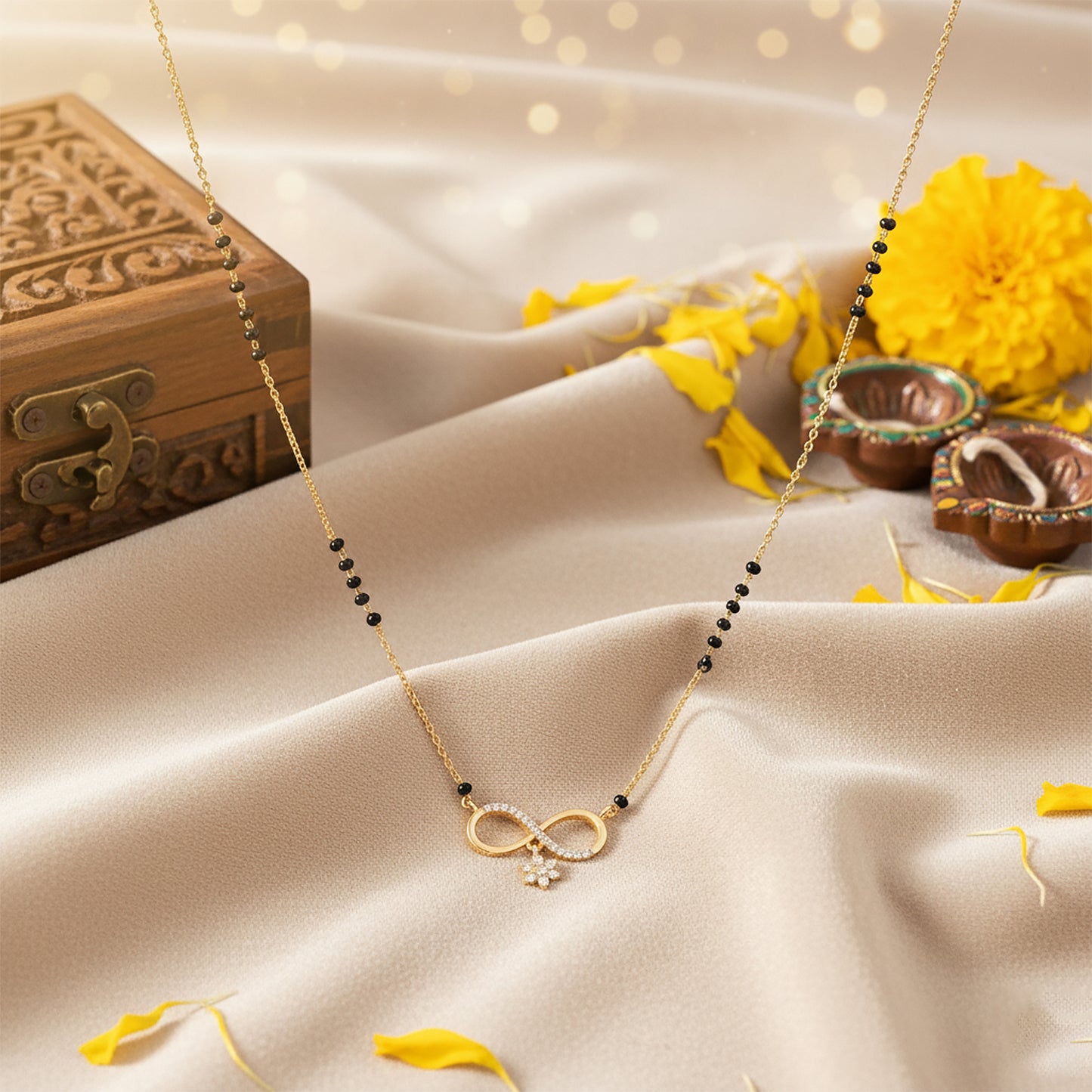 Infinity Symbol Modern Mangal sutra Design Gold