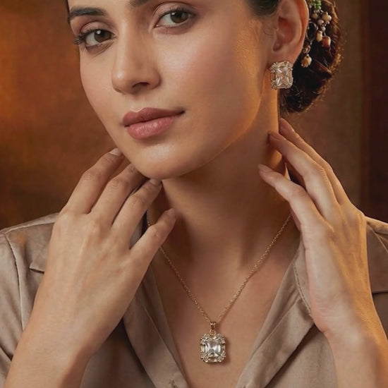 Diamond studded necklace video