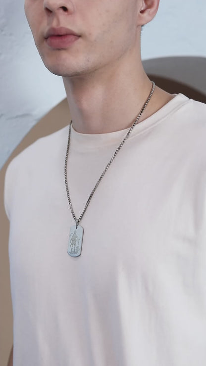 Hanuman Ji Stainless Steel Pendant Necklace for Men